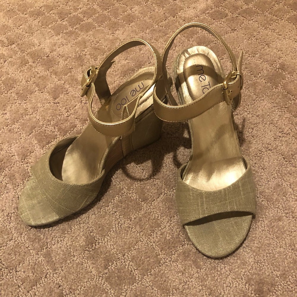 Gold Wedge Sandals